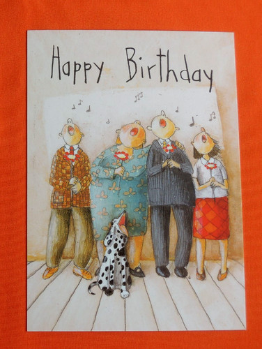 Postkarten happy birthday - 1x,