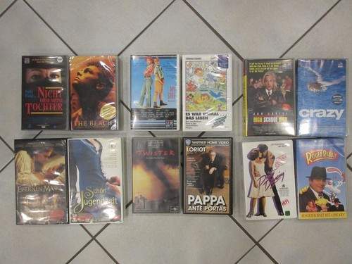 Vhs video kassetten - 12, video-kassetten