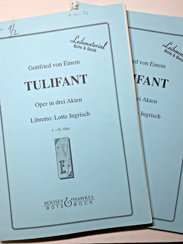 Noten einem tulifant oper - noten., tulifant.