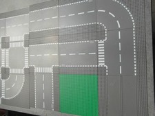 15 X Lego Straßen Platten 32x32 Grau und Grün