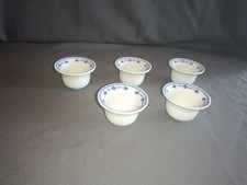 Kronester 5x Eierbecher Porzellan  Indisch Blau Strohblume