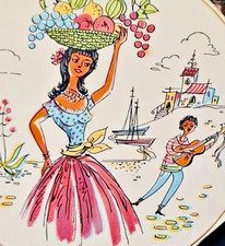 Vintage Kuchenplatte Keramik