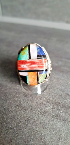 Großer solider silber ring - -,
