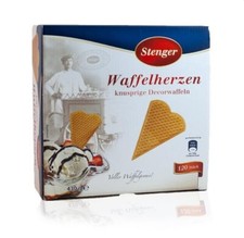 Eiswaffeln Herzwaffel 120 Stück | Herz Waffeln für Eis | Stenger Eiswaffeln