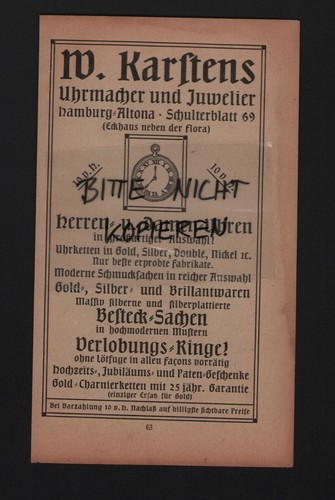 Hamburg altona werbung - werbung, 1910