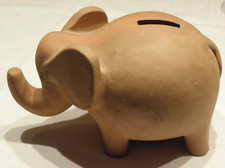 Keramik Elefant terracotta Spardose