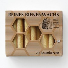 17 alte Baumkerzen Reines Bienenwachs 13mm / 10cm