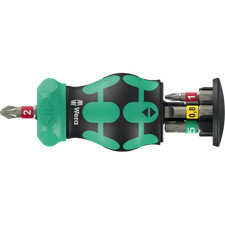 Wera KK Stubby Magazin RA1 6-tlg Ratschen-Bithalter Kraftform Kompakt Werkzeug