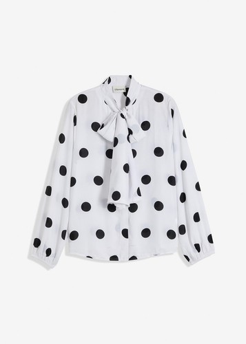 Bluse schwarz weiß - bluse,