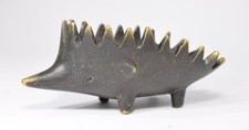 vintage WALTER BOSSE IGEL Bronzefigur Mid Century Design Aschenbecher Figur