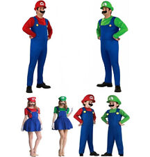 Kostüm Super Mario Luigi Verkleidung Kinder Herren Damen Mütze Karneval Fasching