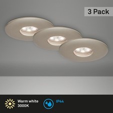 Einbauleuchten Briloner 3er-Set LED je. 1,8W Matt-Nickel IP44 Einbaulampen