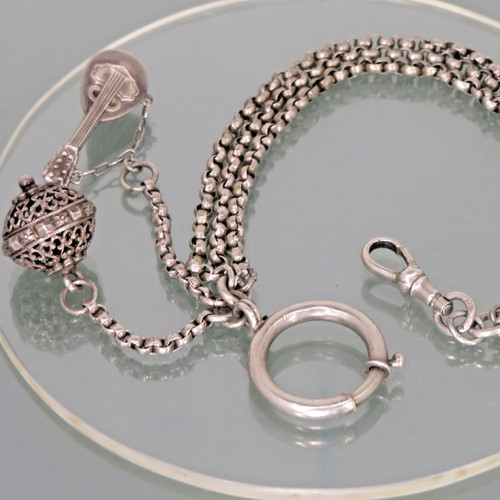 Silber uhrenkette chatelaine - silber,