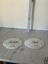 2x KERAMIK PORZELLAN SCHILD