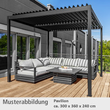 Pavillon mit Lamellendach, ca