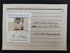 Eberhard Köditz +1.FC Lok Leipzig + Karteikarte mit original Autogramm