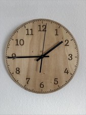 Holz-Wanduhr -, Lasergraviert