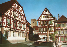 122/511 AK BRETTEN MARKTPLATZ - FRISEUR-SALON - HOTEL KRONE  - PASSANTIN BRUNNEN