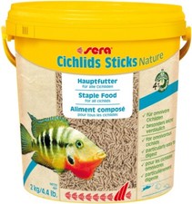 2 kg sera cichlids Sticks, Buntbarsche, Barsche, 10 Liter Cichliden Fischfutter 