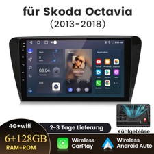 für Skoda Oktavia 3 10,1" DAB+ Auto Radio Navigation BT wireless Android 13 Auto