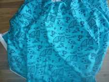 Stoffwelten exklusiv Design Fußball blau türkis Jersey 95 x VB 150 cm