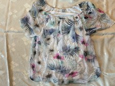 Damen Bluse Tunika Liberty Gr. M – Blumen Blätter Print