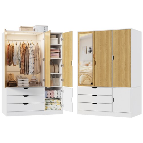 Kleiderschrank mit led - kleiderschrank,