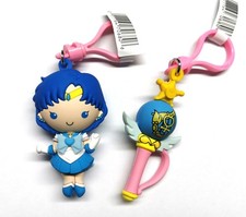 Sammelfigur Sailor Moon Figural Bag Clip - Series 7: Super Sailor Merkur + Rod