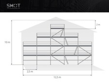 Aluminiumgerüst 10x12,5m Alu-scaff 73 Baugerüst Giebelwand kostenloser Versand