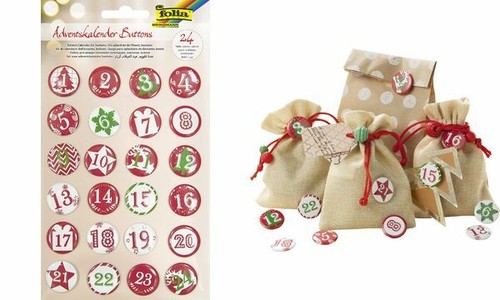 Folia adventskalender buttons - adventskalender,