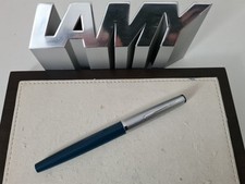 Lamy Ratio 47P "M" Patronenfüller Füllhalter Petrol - Silber Vintage