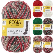 100g Regia Christmas Edition - Sockenwolle 4-fädig Garn Stricken (75,00€/kg)