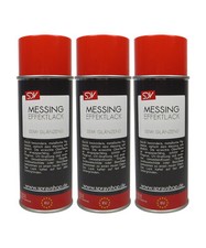 3x Messing Lackspray