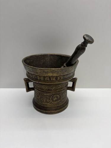Bronze mörser mit - mörser, pistill
