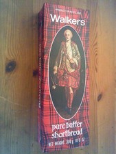Vintage Keks-Dose - Walkers Shortbread - Tartan - Scotsman - 23x8x4 cm