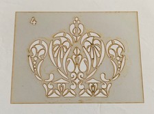 Schablone - 4 - Krone König - gebraucht - 19,4 x 14 cm