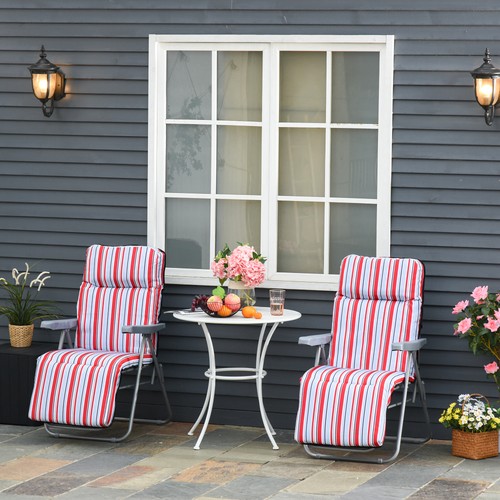 Outsunny liegestuhl set mit - set,