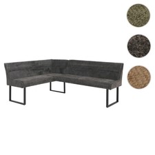 Eckbank HWC-O81, Bank, Öko-Tex (310g/m²) Chenille Stoff/Textil Metall 159x210cm