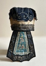 China Kinder- Mütze Kappe Kopfbedeckung Seidenstickerei 19. Jh. Child´s hat 19th
