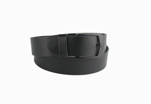 4cm schwarz ledergürtel - schwarz,