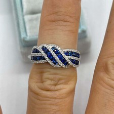 1Kt Blau Saphir Diamant