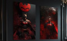 Batman Leinwandbild Superman Fledermaus Farbig Dekoration Kunst Stil Superhelden