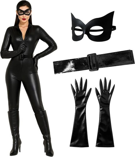 Damen catwoman kostüm wetlook - catwoman,