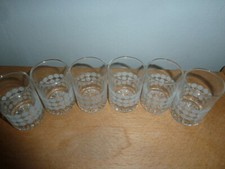 Ingrid Glas 6 x Schnapsgläser Polka Dots 70er Vintage