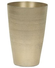 Blumenvase aus Metall in Gold