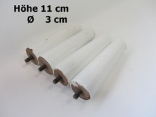 Couchfüße weiß Konisch Sofafüße Holzbeine Möbelfüße Tischbeine Holzfüße H: 11 cm