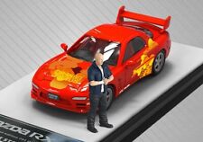 MAZDA RX7 - Fast & Furious + Dom Figure  - red design - Mini Station 1:64