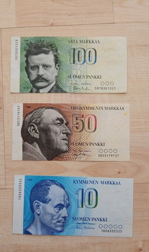Alte finnische banknoten - alte,