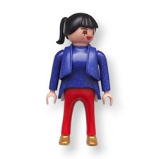 Playmobil Figur Frau Stadtleben Glitzerjacke Hose Zopf Kleidung Großstadtmode