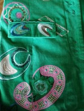 Samtmantel Grün mit